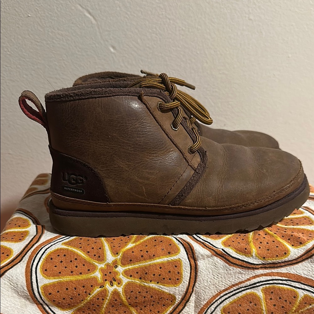 UGG Tan Leather Waterproof Boots